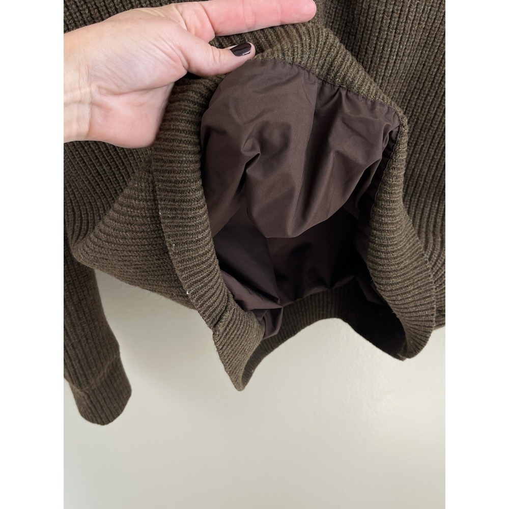L.L. Bean Mens 1/4 Zip Waterfowl Lambswool Sweater Wind Stopper Goretex Sz Lg - Picture 8 of 10